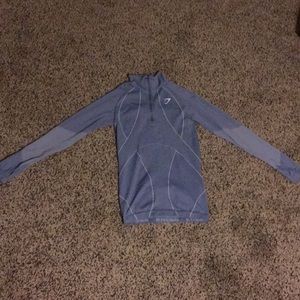 Gymshark half zip up pull over in blue